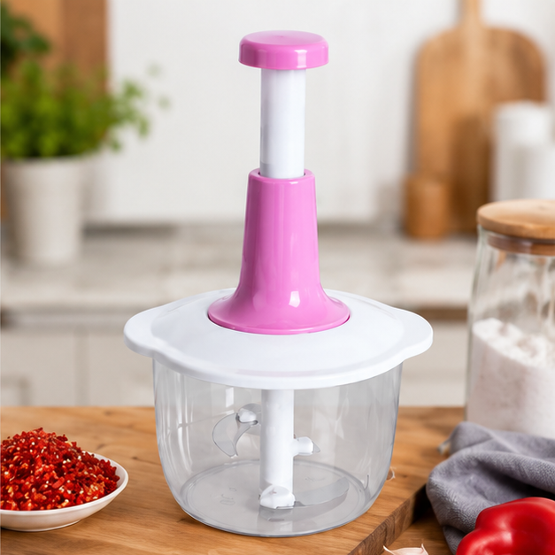 Tocător manual multifuncțional 2L pentru legume și fructe