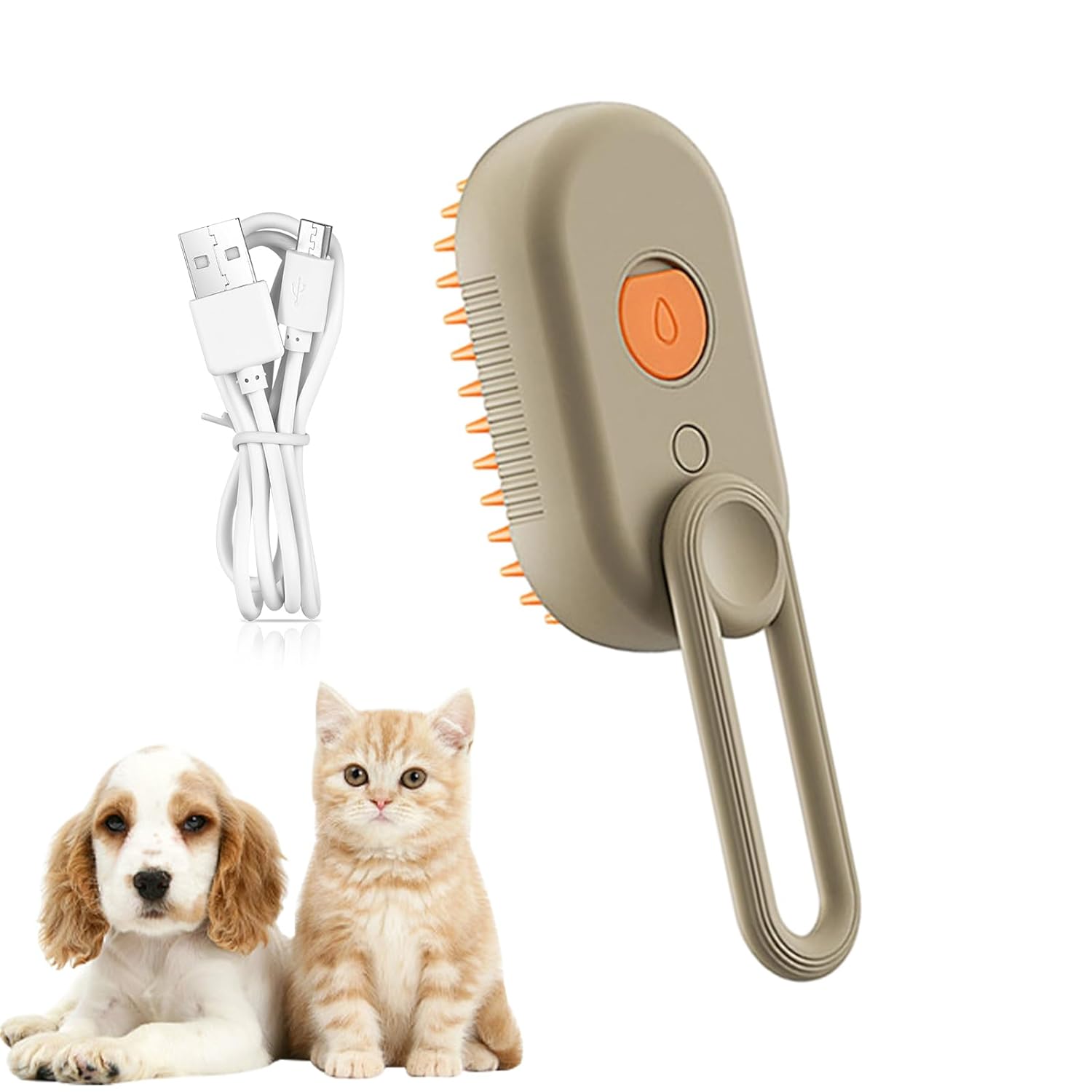 Perie cu Abur pentru Animale de Companie cu Maner Rotativ