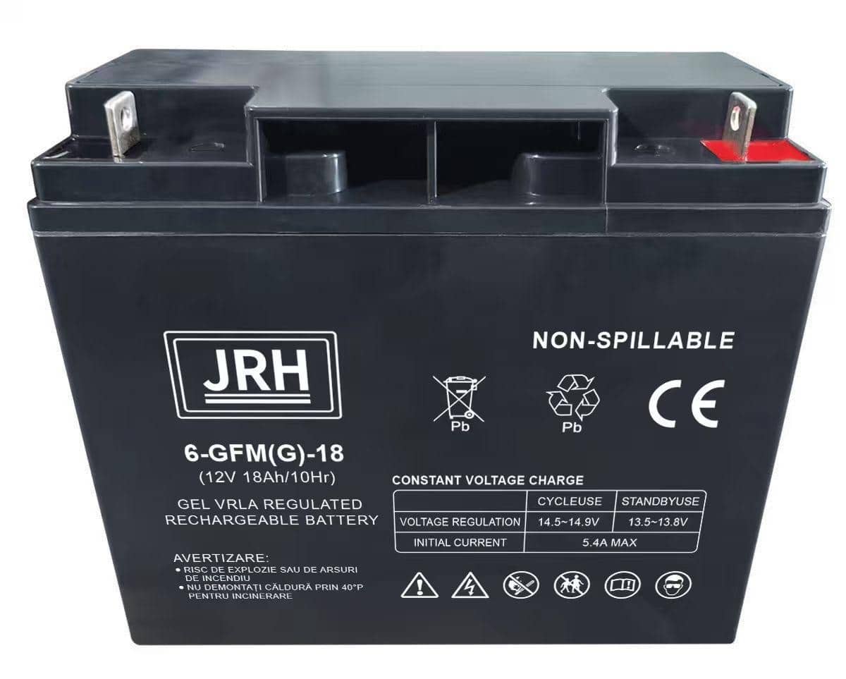 Acumulator GEL JRH 12V 18Ah – Putere fiabilă, fără întreține