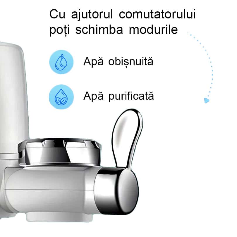 Filtru cu functie de purificarea apei, montabil pe robinet, anti-bacterian