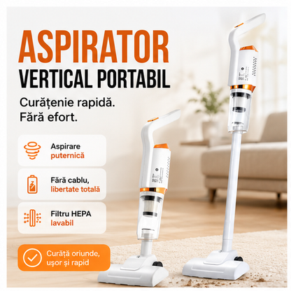 Aspirator Vertical Portabil, Reincarcabil