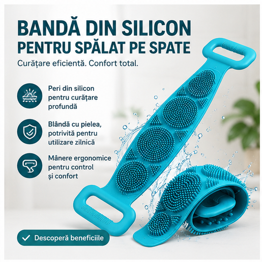 Banda pentru Spalat pe Spate din Silicon