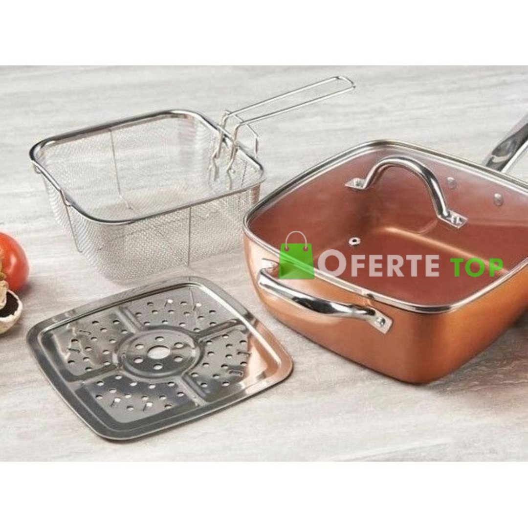 Set tigaie patrata non-aderenta