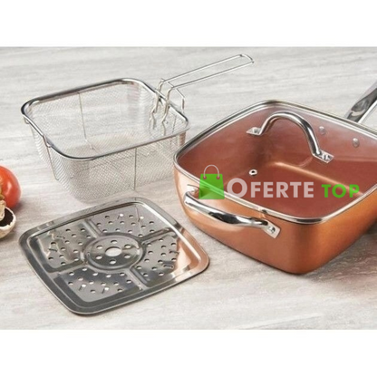 Set tigaie patrata non-aderenta