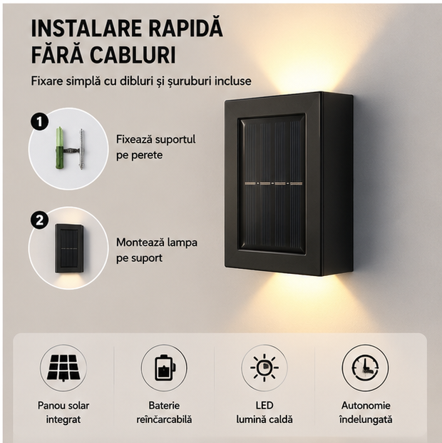 Lampa iluminare sus/jos