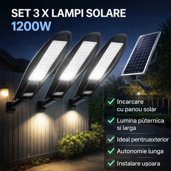 SET 2+1 LAMPA SOLARA 1200W