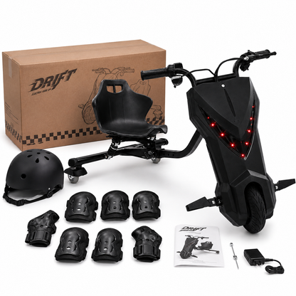 Tricicletă Electrică Drift Copii, 250W, Boxă Bluetooth, LED, 3 Viteze, până la 130 kg
