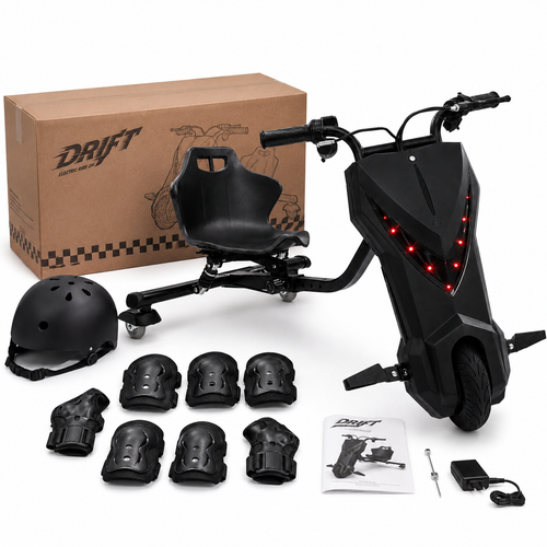 Tricicletă Electrică Drift Copii, 250W, Boxă Bluetooth, LED, 3 Viteze, până la 130 kg