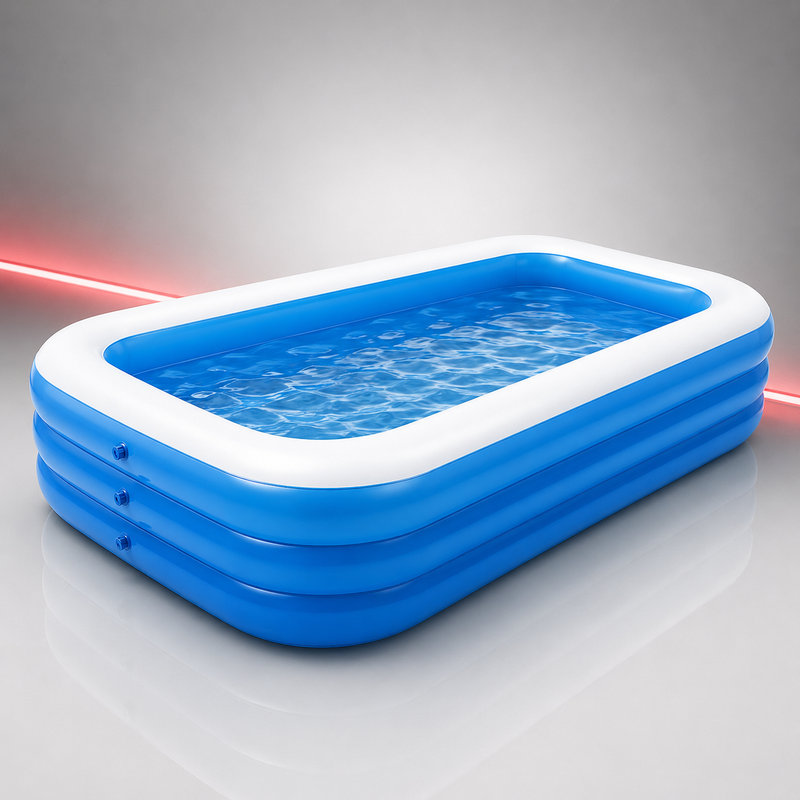 Piscina gonflabila PVC 210x140x54 cm albastru/alb