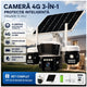 Camera de supraveghere  3in1 cu panou solar, conexiune SIM 4G, 9MP EXTRATERESTRU