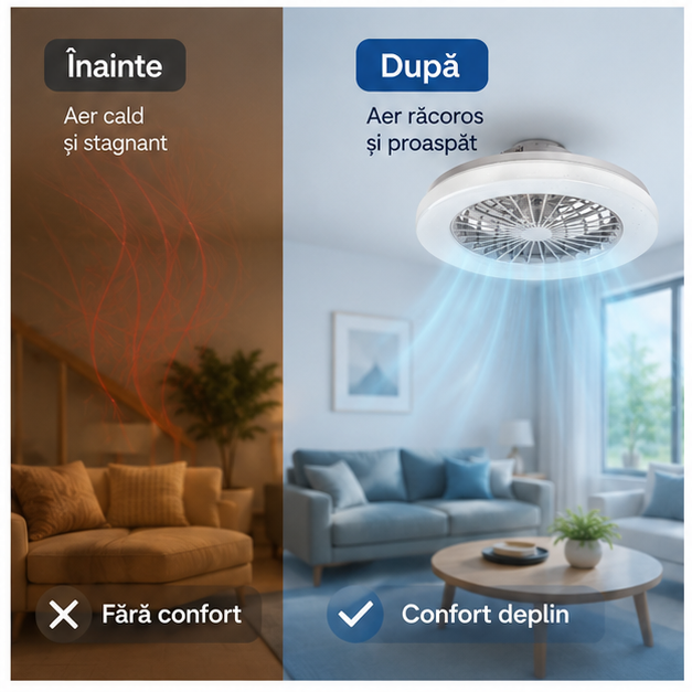 Mini Aer Condiționat cu Ventilator – Răcire Eficientă 75W, Design Compact și Modern