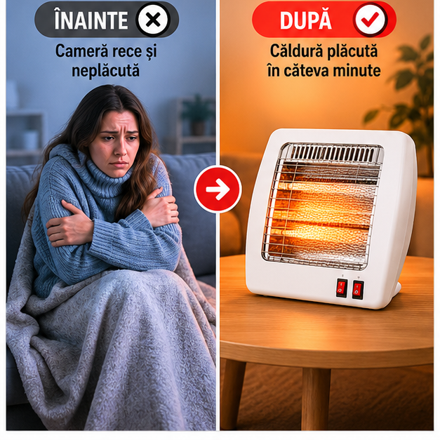 Aeroterma Electrică Heater - Încălzitor Compact 28 RON