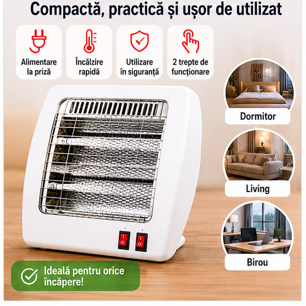 Aeroterma Electrică Heater - Încălzitor Compact 28 RON