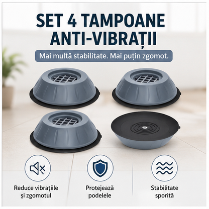 Set 4 Tampoane Anti-Vibrații pentru Mașina de Spălat