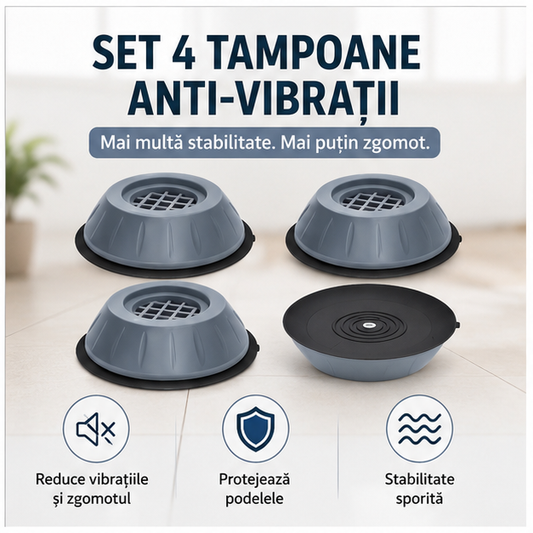 Set 4 Tampoane Anti-Vibrații pentru Mașina de Spălat