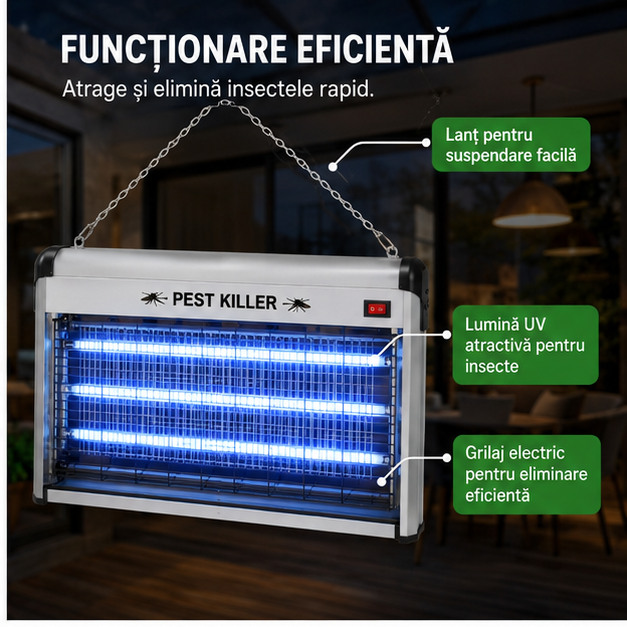 Aparat Antitantari 40W - Anti Insecte Zburatoare Interior/Exterior
