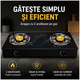 Aragaz cu 2 Arzatoare pe Gaz - Design Sticla Temperata