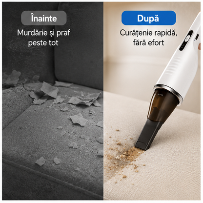 Aspirator de Mână 2 în 1 cu Fir – Portabil, Puternic și Ușor de Utilizat
