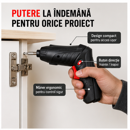Mini Autofiletanta cu Trusa si 46 Accesorii - Set Complet