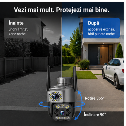Camera de Supraveghere WiFi cu 2 Lentile - 85 RON
