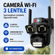 Cameră Supraveghere Wi-Fi 3 Lentile 100m AI IP66