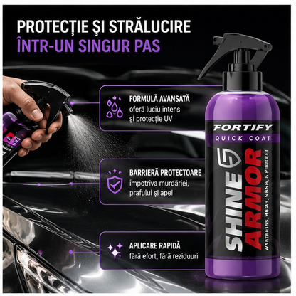 Ceara Lichida Auto SHINE ARMOR cu Laveta Microfibra
