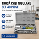 Trusa Chei Tubulare Set 40 Piese - Profesional