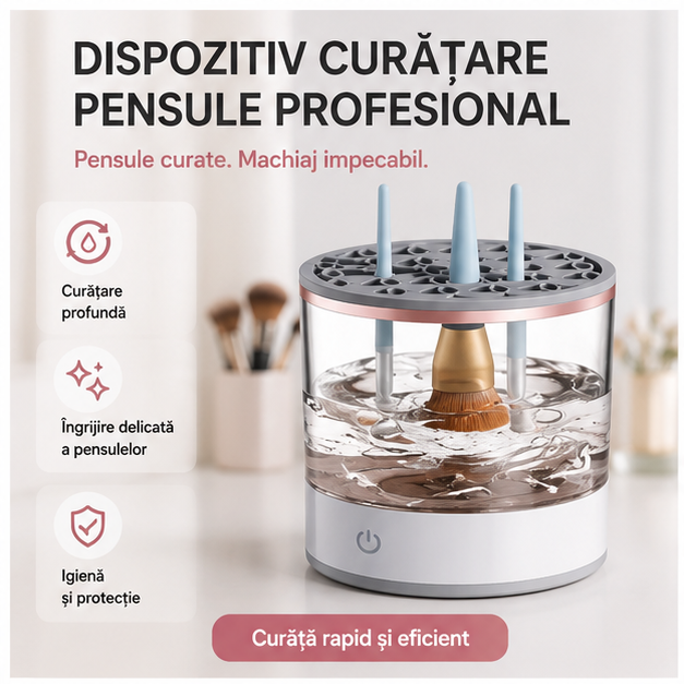 Dispozitiv Curatare Pensule Profesional - Rapid si Eficient