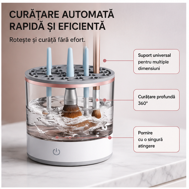 Dispozitiv Curatare Pensule Profesional - Rapid si Eficient