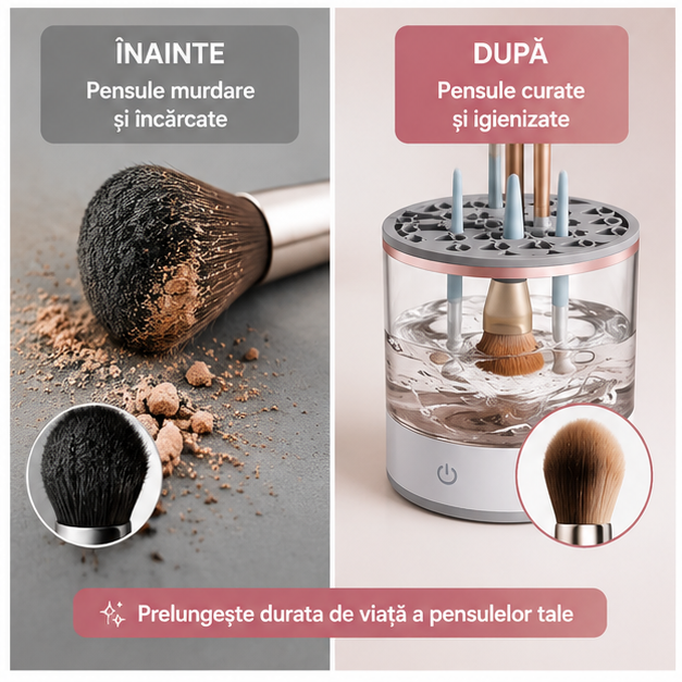 Dispozitiv Curatare Pensule Profesional - Rapid si Eficient