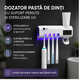 Dozator Pasta de Dinti cu Suport Periute si Sterilizare UV