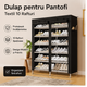 Dulap pentru Pantofi Textil 10 Rafturi 107x113x30 cm