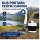 Dus Portabil pentru Camping - Compact și Ușor de Transportat