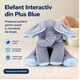 Elefant Interactiv din Plus Blue - Vorbește, Cântă și Fluturi Urechile