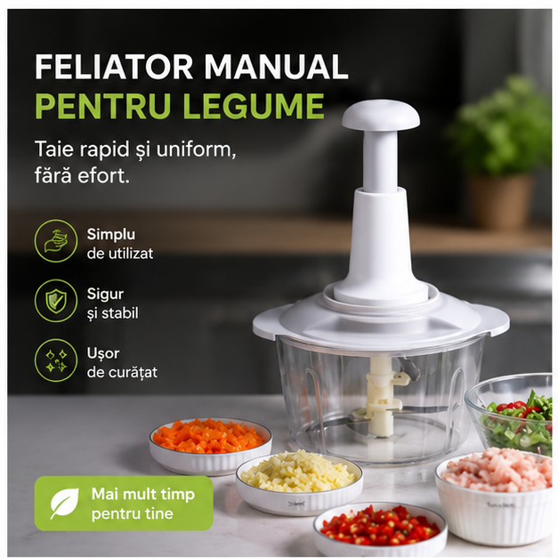 Feliator Manual pentru Legume - Răsucitor Ușor și Rapid