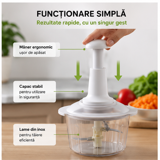 Feliator Manual pentru Legume - Răsucitor Ușor și Rapid