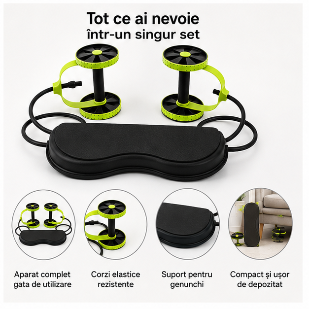 Aparat Fitness cu Corzi Elastice pentru Tonifiere Corporală