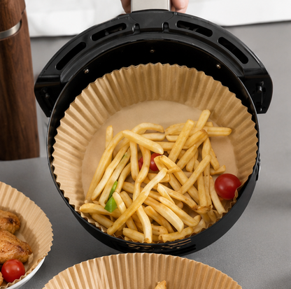 Set folii pentru air fryer, Maro, 50 bucăți