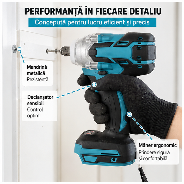 Mașină de Găurit și Înșurubare 48V cu 2 Acumulatori + 30 Accesorii