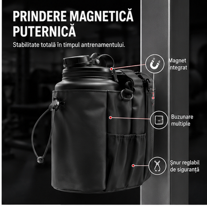 Geanta pentru Sala cu Prindere Magnetica - Neagra