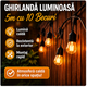Ghirlanda Luminoasa 5m cu 10 Becuri - Decorare Interioara si Exterior
