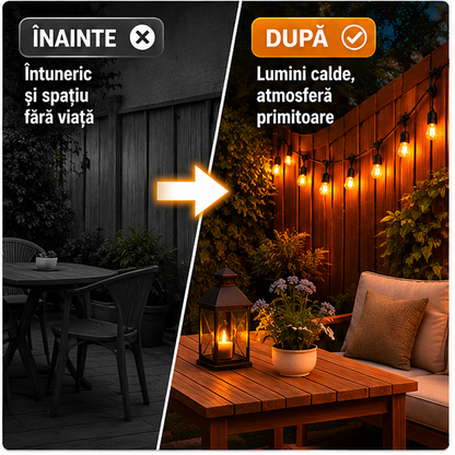 Ghirlanda Luminoasa 5m cu 10 Becuri - Decorare Interioara si Exterior