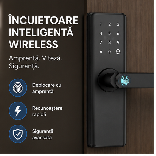 Încuietoare Inteligentă Wireless - Control Acces Securizat