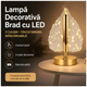 Lampă Decorativă Brad cu LED – 3 Culori, Touch Dimabilă, Reîncărcabilă