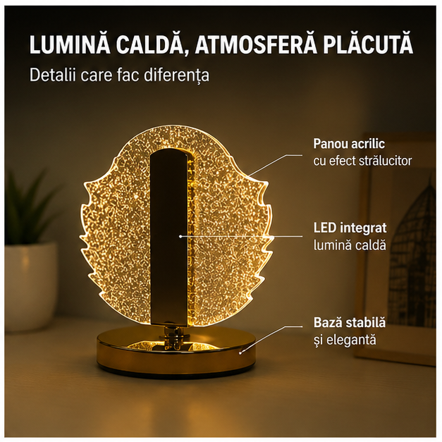 Lampa Decorativă Frunză - Iluminare Ambientală Elegantă