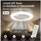 Lampa LED Tavan cu Ventilator și Telecomandă 26 cm