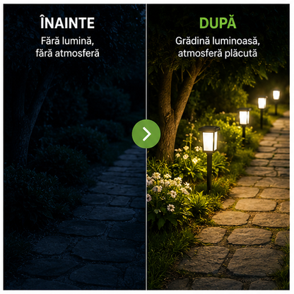 Lămpa Solară Decorativă pentru Grădină - Iluminare Ecologică