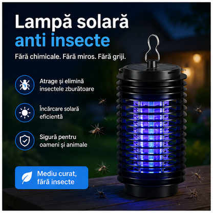 Lampa Solara anti Insecte - Protectie Eficienta si Eco-Friendly