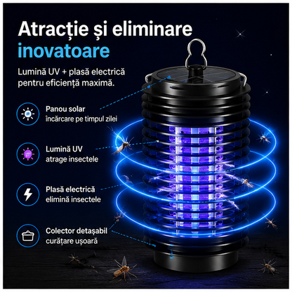 Lampa Solara anti Insecte - Protectie Eficienta si Eco-Friendly
