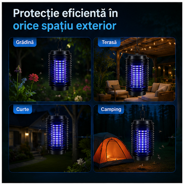 Lampa Solara anti Insecte - Protectie Eficienta si Eco-Friendly